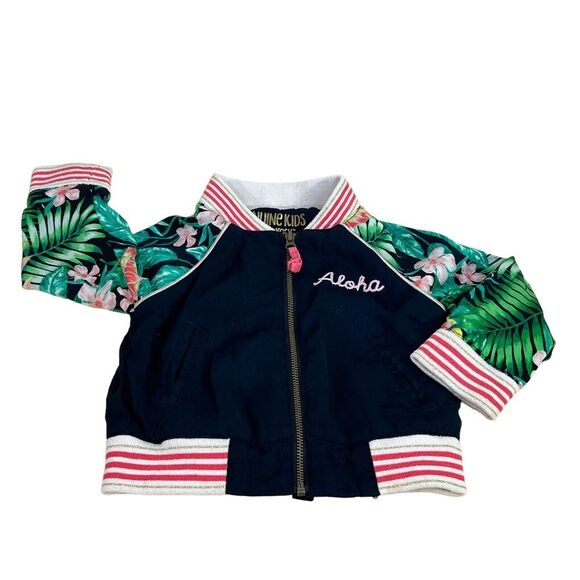 vtg genuine‎ kids oshkosh aloha baby's bomber jacket sz 12m - Picture 2 of 4